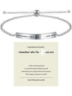Adjustable S925 Inspirational Bracelet for Men & Women - Engraved Gift Idea